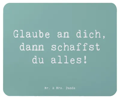 Produktbild von Mr. & Mrs. Panda Mouse Pad Spruch Angst überwinden - Meeresbrise - Geschenk, mauspad laptop, Vertrauem, Hoffnung, Trost, Selbstvertrauen, pc, mousematte, Ermutigung