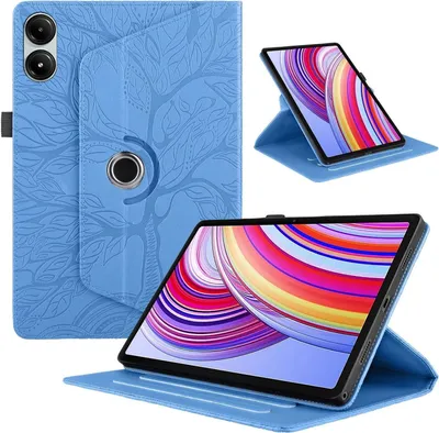 Produktbild von Pro Xiaomi Redmi Pad Pro 12,1" 360° rotační nasazovací pouzdro z umělé kůže se vzorem stromu Blue