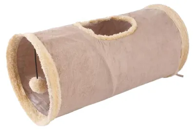 Produktbild von Kaninchenröhren-Katzenspielzeug, Agility-Tunnel für Katzen, faltbarer Spieltunnel aus Wildleder für alle Katzen und Kleintiere