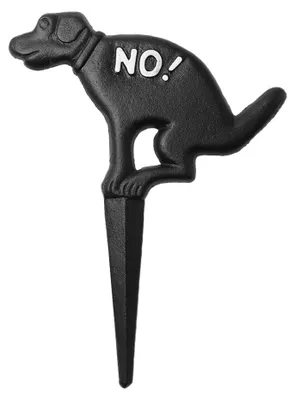 Image de Omgoods - Panneau de jardin en fonte avec l'inscription "Ne pas déféquer" pour la décoration de jardin