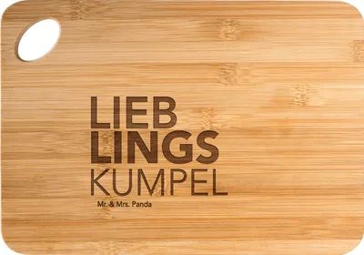 Produktbild von Mr. & Mrs. Panda Frühstücksbrett Kumpel - Transparent - Geschenk, Spruch, Hackbrett, Küchenbrett, Kollege, Geschenkidee, Schneidebrett, bester Freund, Holzbrett, Bro