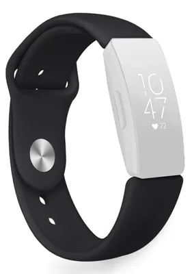 Produktbild von By Qubix passend für Fitbit Inspire 1 / HR / Ace 2 Silikonarmband - Größe: Large - Schwarz