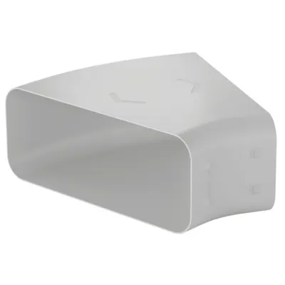 Immagine prodotto di Naber P-RBH 150 mm tubo piatto curvo orizzontale 30°, elemento di collegamento, grigio chiaro 4051007