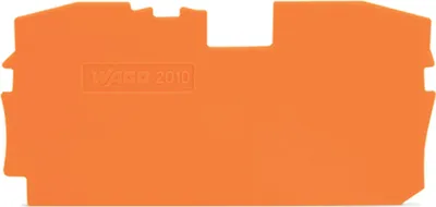 Produktbild von Wago Abschluss- und Zwischenplatte 1 mm dick, orange, 1 Stk.