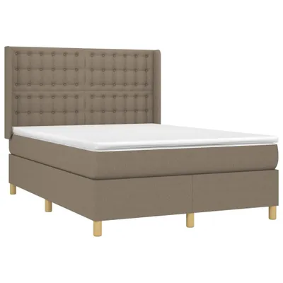 Produktbild von Boxspringbett mit Matratze Taupe 140x200 cm Stoff