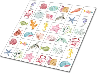 Produktbild von Selbstklebende Platten 30x30 cm Wandpaneele 9 Stück im Set Wanddeko - Meereskreaturen