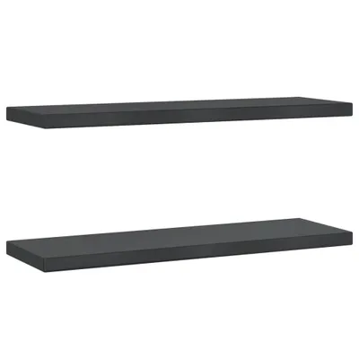 Immagine prodotto di Mensole a Muro 2 pz 75x23,5 cm Nero in Acciaio Inossidabile