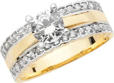 Produktbild von Raffinierter 9 Karat (375) Gold Damen - Ring mit Zirkonia (synth.), 54 (17.2); TRS17037RSN