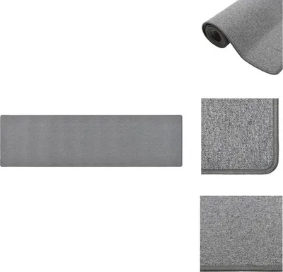 Image de vidaXL Tapis Gris foncé 80x300 cm - Tapis