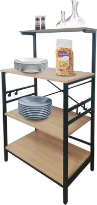 Immagine prodotto di Carrello da cucina 58x35x122 cm con ripiano
