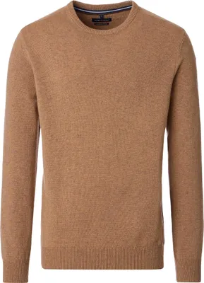 Produktbild von CASAMODA Woll-Pullover Rundhals Regular Lammwollmix Hellbraun XL
