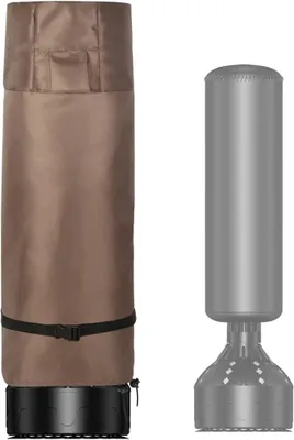 Imagen del producto de Funda protectora impermeable para saco de boxeo de pie, 40 x 145 cm, color marrón