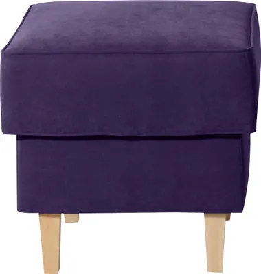 Produktbild von Max Winzer Hocker Lorris - Velourstoff violett - Maße: 53 x 53 x 45 cm