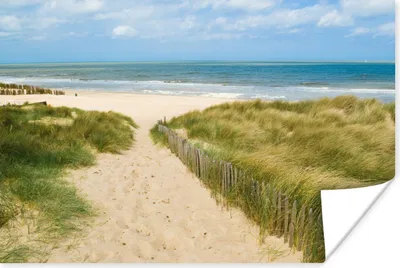 Produktbild von MuchoWow® Poster Strand - Meer - Düne - Belgien 60x40 cm - Schlafzimmerdekoration