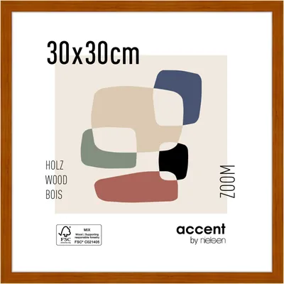 Produktbild von accent by nielsen Holz Bilderrahmen Zoom, 30x30 cm, Honig