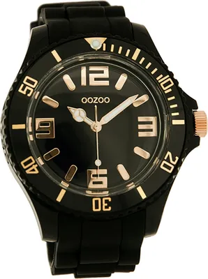 Immagine prodotto di Oozoo orologio da polso in silicone nero serie vintage orologio analogico al quarzo UOC4278A