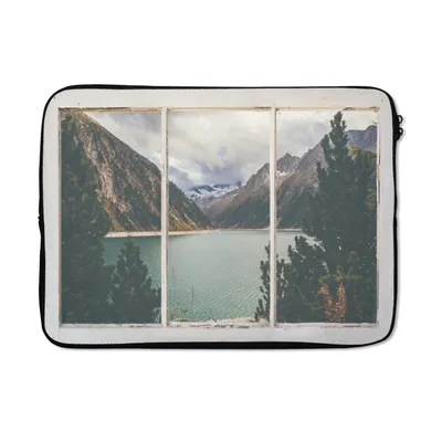 Produktbild von MuchoWow® Laptop Hülle 14 ZollAussicht - Baum - Wasser Laptoptasche - Laptoptasche - Stoßsicher - Schutzhaube