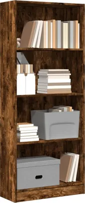 Image de Maison Exclusive - Bibliothèque en chêne fumé 60x24x143 cm Matériau dérivé du bois