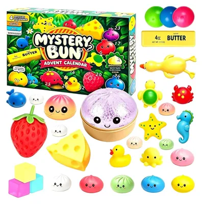 Zdjęcie produktu dla Squishy Boże Narodzenie Kalendarz Adwentowy 2026 Kalendarz 24 Dni Kalendarz Świąteczny z Odliczaniem Rozmiar Uniwersalny A6
