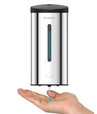 Obrázek produktu pro Automatický dávkovač mýdla, montáž na zeď, objem 750 ml, nerezová ocel, leštěná