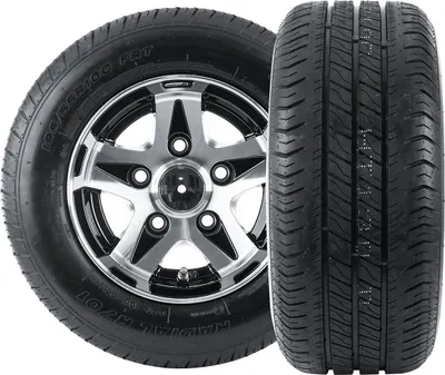 Produktbild von UNITRAILER 2er Set Anhänger Kompletträder 195/55 R10C für schwere Tieflader