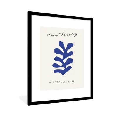 Produktbild von MuchoWow® Gerahmtes Poster Abstrakt - Blau - Kunst - Matisse 60x80 cm - Poster mit Schwarzem Bilderrahmen Wandposter Rahmen Foto Bilder - Wohnzimmer - Dekorationen - Prämie
