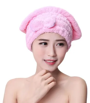 Image de Solidchoice - Coffret de 2 bonnets de séchage capillaire super absorbants pour femmes