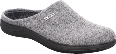 Produktbild von Rohde Damen Pantoffel Hausschuh Schurwolle Harris Tweed Bari 6545, Größe:39 EU, Farbe:Grau