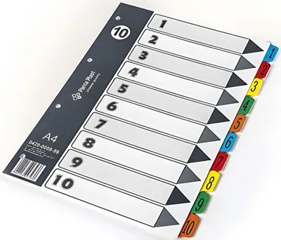 Produktbild von Register A4 Karton laminiert 1-10 1