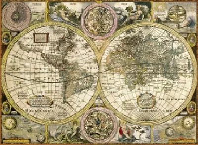 Zdjęcie produktu dla Wysokiej jakości kolekcja - puzzle 3000 elementów - Stara mapa