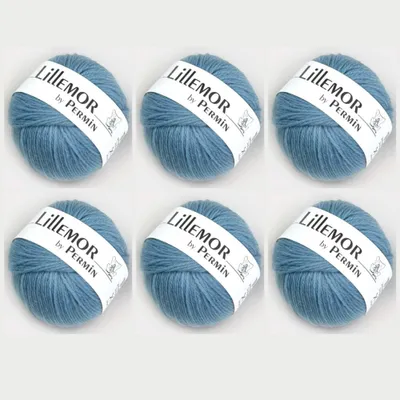 Image de 6x Lillemor by Permin – Lainepour bébés, enfants et adultes (09 jeans)