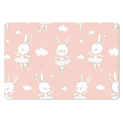 Produktbild von MuchoWow® Mauspad Mousepad Kaninchen - Ballerina - Schnittmuster 27x18 cm - Mousepads - Maus Mat - Pad - Mausunterlage - Büroartikel - Desk Matten
