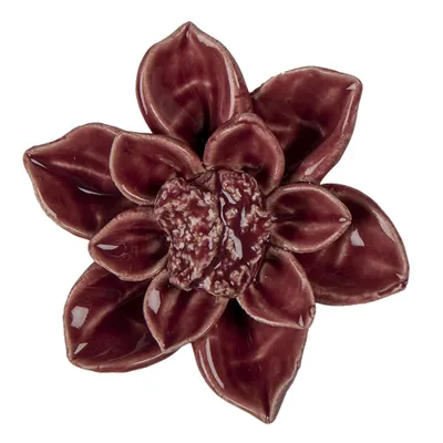 Obrázok produktu pre Clayre & Eef Kvetinová figúrka Ø 8x4 cm Červená keramika