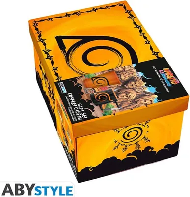 Zdjęcie produktu dla ABYstyle Naruto Gift Pack Konoha, Zestaw, 0,46 l, Czarny, Żółty, Ceramika, Kubek, Uniwersalne
