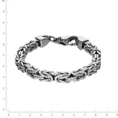 Produktbild von Zeeme Basic Armband Silber 925 poliert Königskette 7mm breit