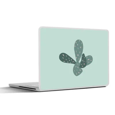 Produktbild von MuchoWow® Laptop Aufkleber Sticker Cover Sommer - Kaktus - Blau 25x18 cm - Laptop-Deko