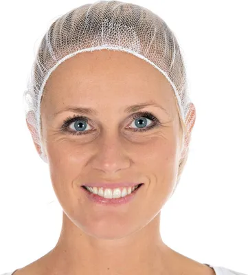 Obrázok produktu pre Hygostar 12471 Baretthauben Honeycomb weiß  ø 60 cm Nylon Beutel