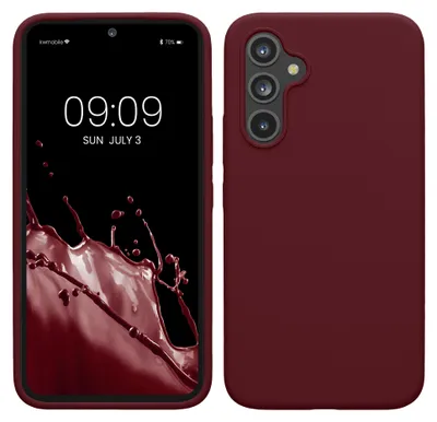 Produktbild von kwmobile Handyhülle für Samsung Galaxy A54 5G Hülle - Case Silikon - Kabelloses Laden - Schutzhülle Cover in Bordeaux Violett
