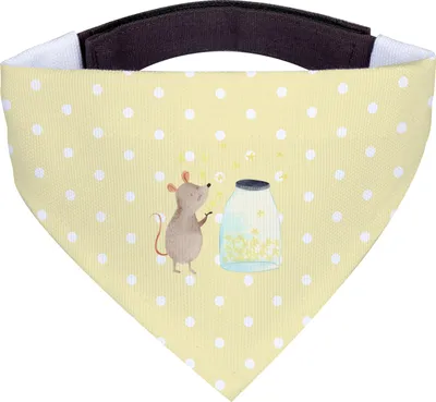 Produktbild von Mr. & Mrs. Panda Hunde Halstuch Maus Sterne - Gelb Pastell - Geschenk, Kindergeburtstag, Für, Taufe, Hund, Lustige Sprüche, Hundehalstuch, Tuch, Geburtstag, Träume