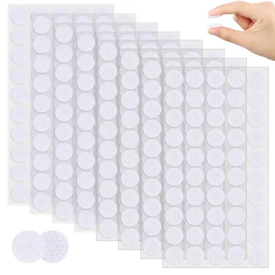 Productafbeelding van Zelfklevende klittenbandpunten 20mm, 400 stuks (Wit)