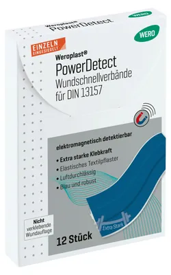 Produktbild von Weroplast PowerDetect Wundschnellverbände DIN 13157, 12 Stk/Pkg