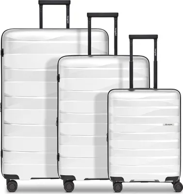 Produktbild von Bergpfeil Travel Trolley Set 3-teilig Ice White Metallic weiß 55cm
