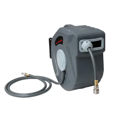 Produktbild von Jopassy Schlauchtrommel 20m Schlauchaufroller automatisch 18 bar Wand-Schlauchbox mit 1/4 Zoll Anschluss und Einzug-Automatik Schlauchaufroller mit flexibler Wandhalterung Druckluftschlauch