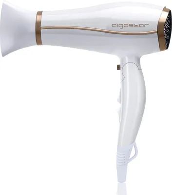 Produktbild von Aigostar 320000QUN/32QUN Haartrockner, 2200 Watt, Ionen-Technologie, 3 Heiz-/2 Gebläsestufen, KÃ1/4hlstufe, Diffusor-Aufsatz