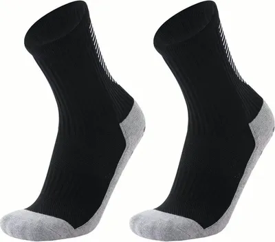 Obrázek produktu pro CHPN – Protiskluzové ponožky – Sportovní ponožky – Černo/šedé – 1 pár – Sportovní ponožky – Podpůrné ponožky – Velikost 39/45