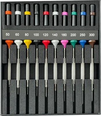 Image de Ensemble de 10 Tournevis Bergeon 30081-AC10 INOX pour Horlogers - Boîte