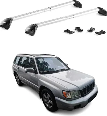 Image de Barres de toit transversales pour Subaru Forester SF 1997-2002 Alu Gris 2x ABE