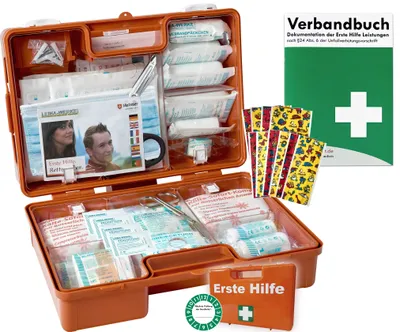 Produktbild von Erste-Hilfe-Koffer KITA -K15- AKTUELLE DIN 13157 für Betriebe + Verbandbuch