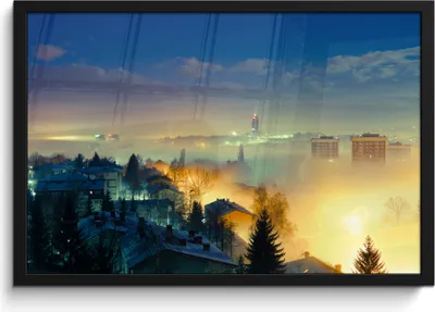 Produktbild von MuchoWow® MuchoWow® Gerahmtes Poster Die nebligen Straßen von Sarajevo in Bosnien und Herzegowina 60x40 cm - Poster mit zchwarzem Bilderrahmen - Printing - Wanddeko Schlafzimmer