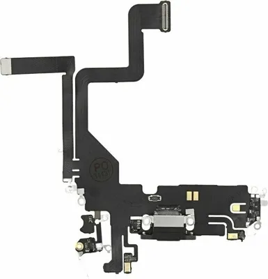 Produktbild von OEM Ladebuchse Mikrofon USB Dock Connector SpaceGrau Schwarz für iPhone 14 Pro & Werkzeug